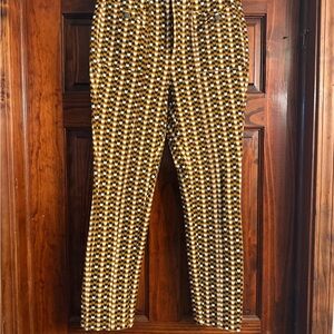 Maeve Brown and White Checkered Pants